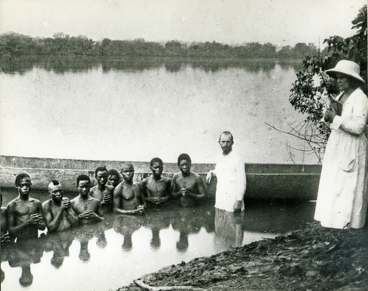 William Haas baptizing
